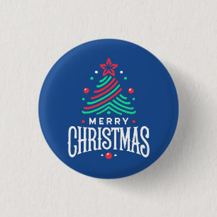 Merry Christmas 1 3 Cm Round Badge