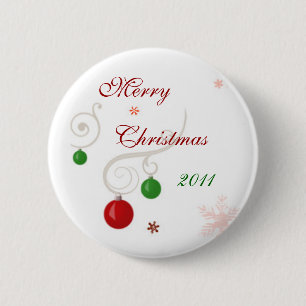 Merry Christmas 2011 6 Cm Round Badge