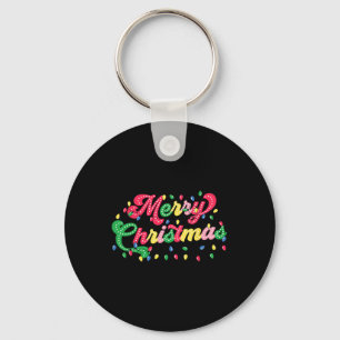 Merry Christmas 2024 Family Matching Christmas Lig Key Ring