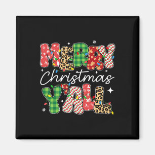 Merry Christmas 2024 Family Matching Christmas Lig Magnet