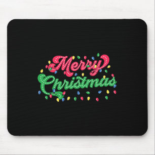 Merry Christmas 2024 Family Matching Christmas Lig Mouse Pad