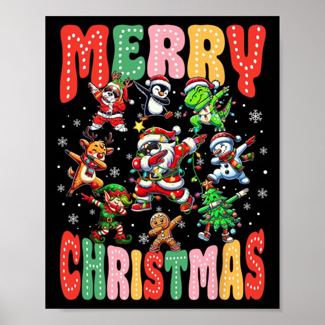 Merry Christmas 2024 Family Matching Christmas Lig Poster (Front)