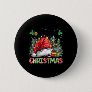 Merry Christmas 2024 Santa Hat Matching Family Paj 6 Cm Round Badge