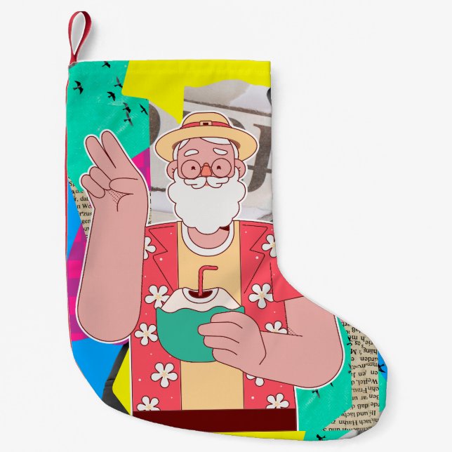 Merry Christmas 2024 Small Christmas Stocking (Front)