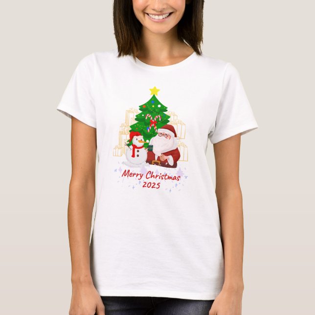 Merry Christmas 2025 Unisex Jersey Tee  (Front)