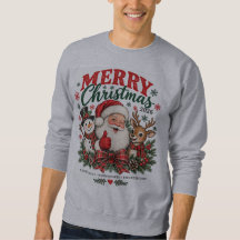 Merry Christmas 2026 Vintage Santa Reindeer Snowma