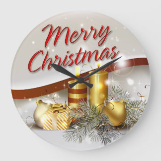 Merry Christmas 26 Wall Clock Options