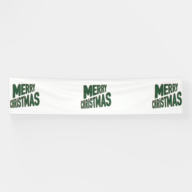 Merry Christmas 2.5x12 Vinyl Banner (Horizontal)