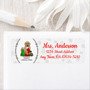 Merry Christmas 2 Goldendoodle (golden red) Cute