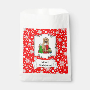Merry Christmas 2 Goldendoodle (golden red) Cute Favour Bags