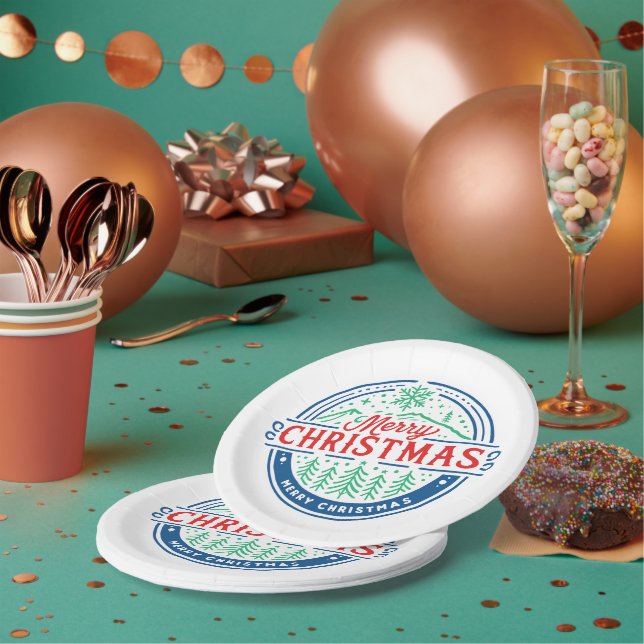 Merry Christmas 2 Paper Plate (Multi)