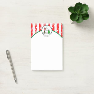 Merry Christmas 2 Tree Stocking Snowman Post-it Notes