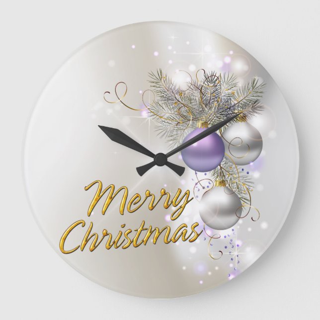 Merry Christmas 32 Wall Clock Options (Front)