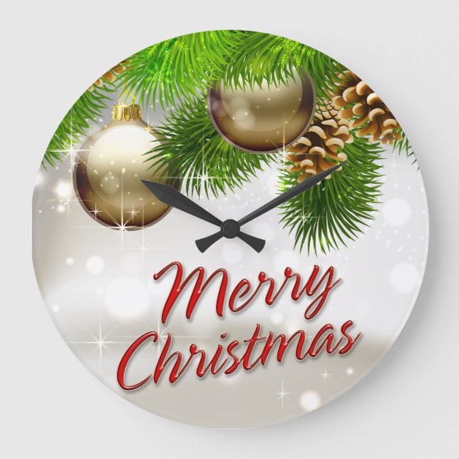 Merry Christmas 39 Wall Clock Options (Front)