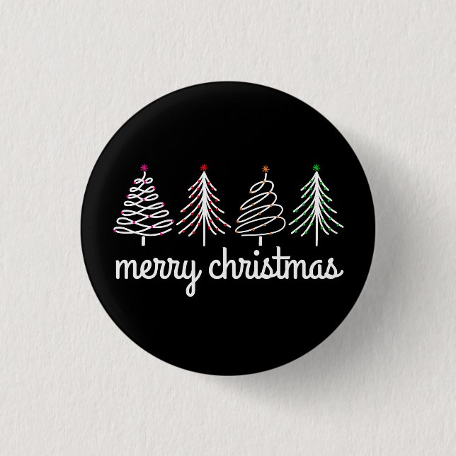 Merry Christmas 3 Cm Round Badge (Front)