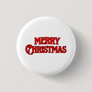 Merry Christmas 3 Cm Round Badge