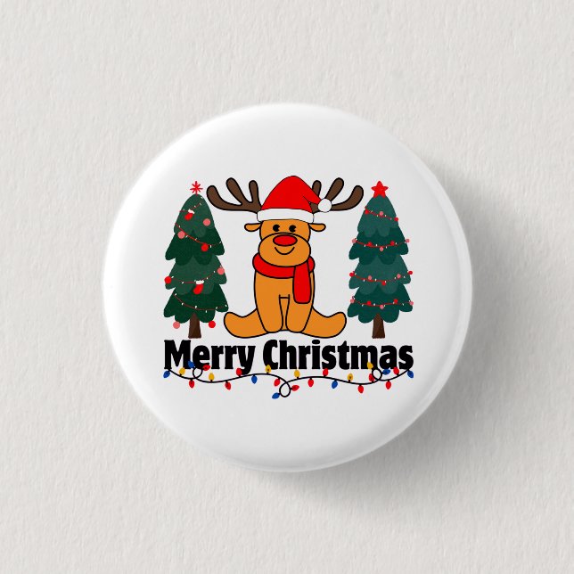 Merry Christmas 3 Cm Round Badge (Front)