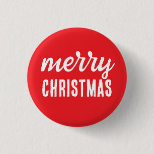 Merry Christmas 3 Cm Round Badge