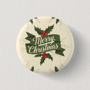 Merry Christmas 3 Cm Round Badge