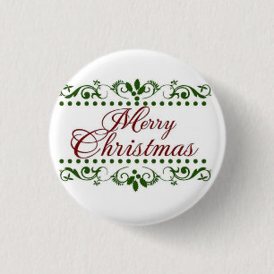 Merry Christmas 3 Cm Round Badge