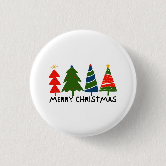 Merry Christmas 3 Cm Round Badge (Front)