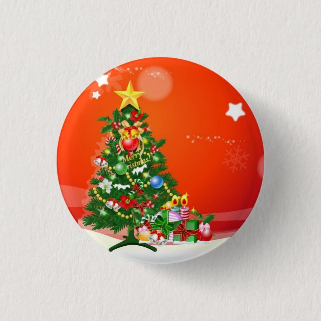 Merry Christmas 3 Cm Round Badge (Front)