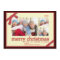 Merry Christmas 3 Photo Red Ribbon Holiday Card