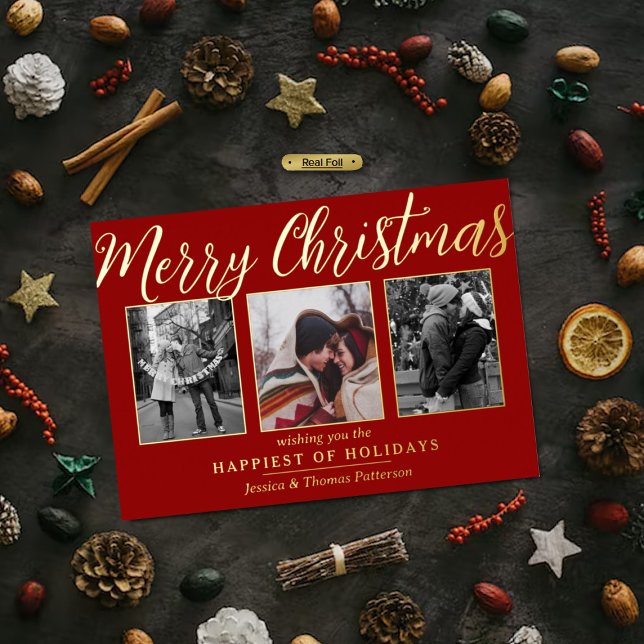 Merry Christmas 3 Photo Template Real (Creator Uploaded)