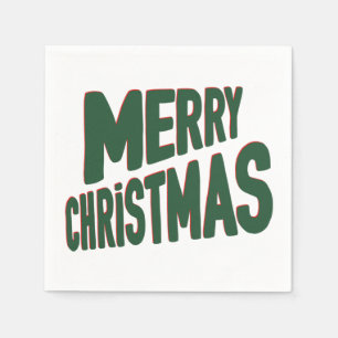 Merry Christmas 3 Ply Napkins