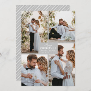 Merry Christmas 4 Photo Collage Holiday Card