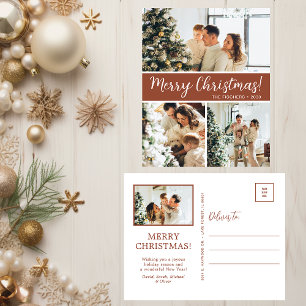 Merry Christmas 4 Photo  Holiday Postcard