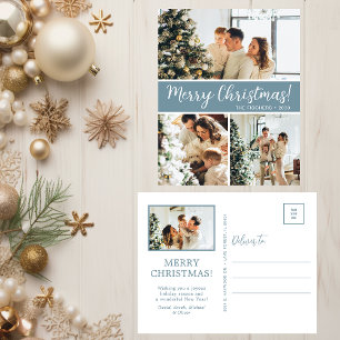 Merry Christmas 4 Photo  Holiday Postcard