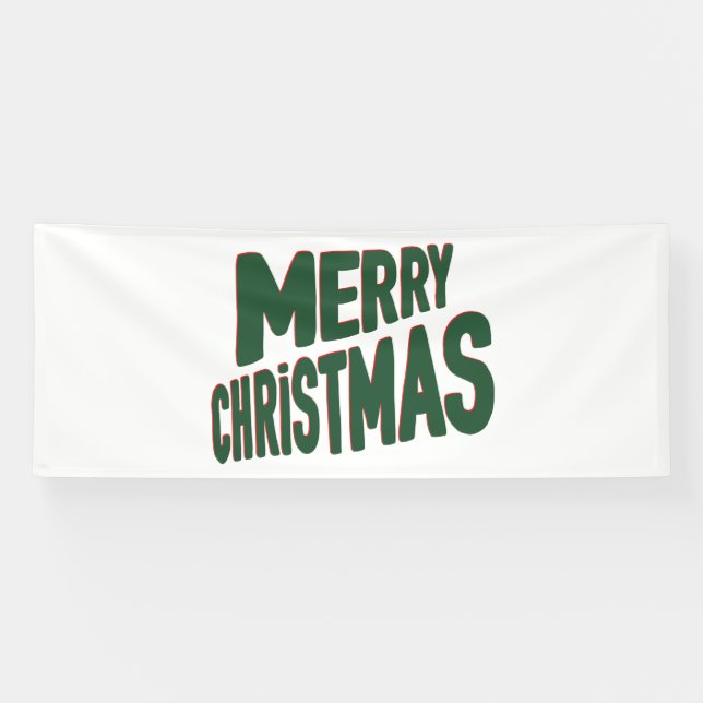 Merry Christmas 4x10 Vinyl Banner (Horizontal)