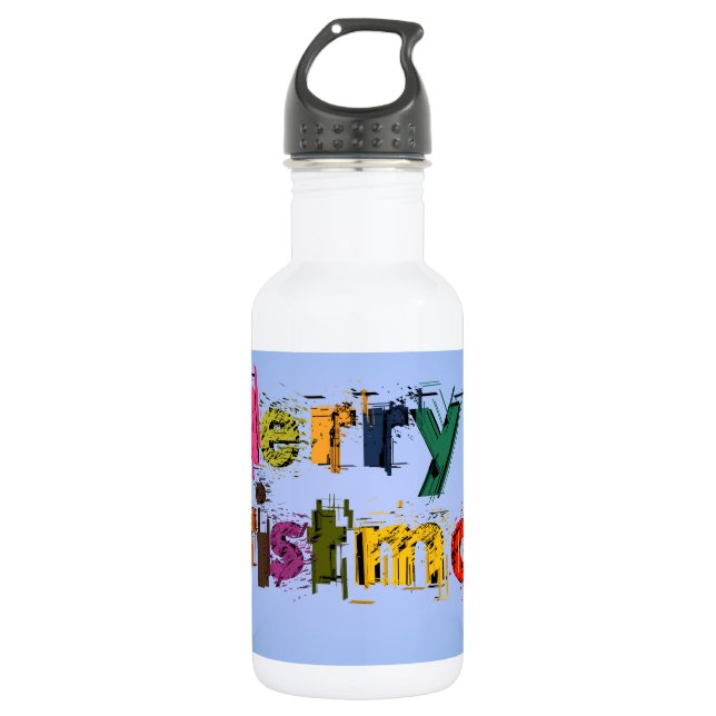Merry Christmas 532 Ml Water Bottle (Front)