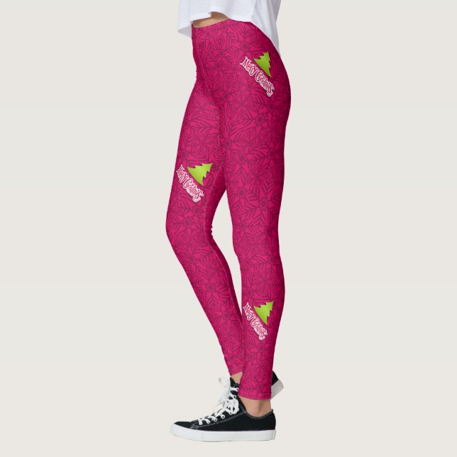 Merry Christmas 59-61 Image Options Leggings (Left)