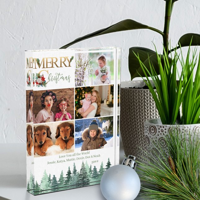 Merry Christmas 5 Photo Winter Forest Personalised (Creator Uploaded)