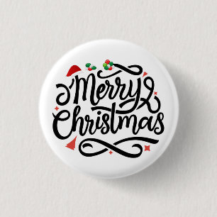 Merry Christmas-61039 3 Cm Round Badge