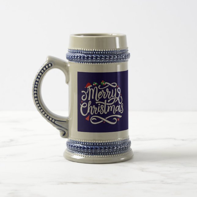 Merry Christmas-61039 Beer Stein (Left)