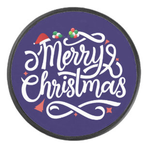 Merry Christmas-61039 Hockey Puck