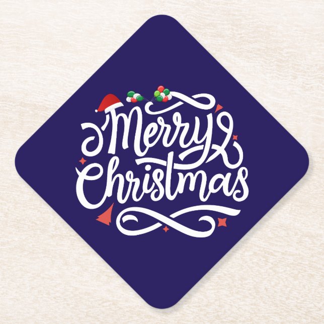 Merry Christmas-61039 Paper Coaster (Front)