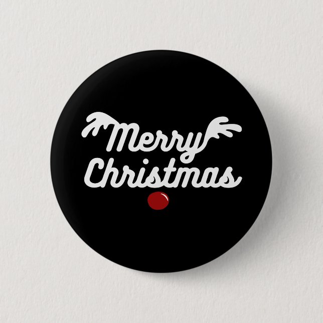 Merry Christmas 6 Cm Round Badge (Front)