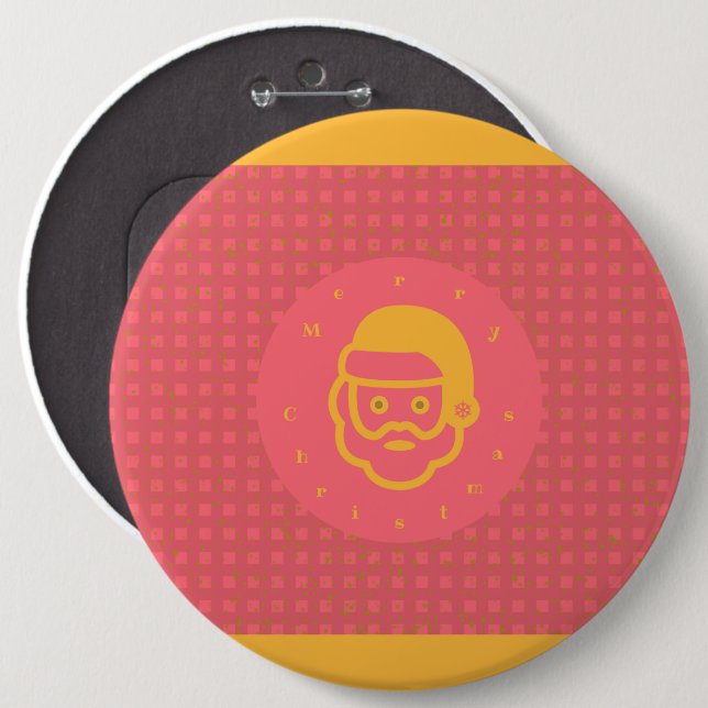 Merry Christmas 6 Cm Round Badge (Front & Back)