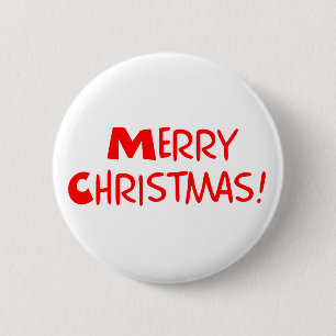 Merry Christmas 6 Cm Round Badge