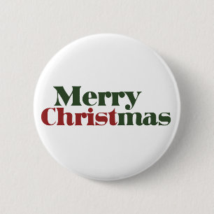 Merry Christmas 6 Cm Round Badge