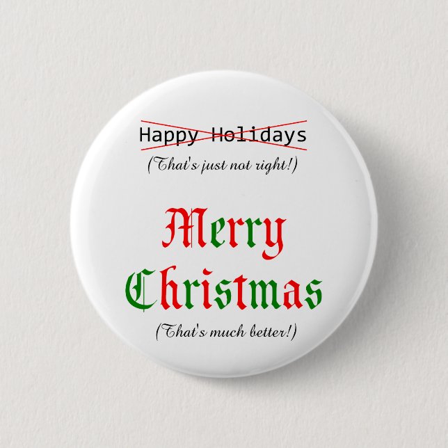 Merry Christmas 6 Cm Round Badge (Front)