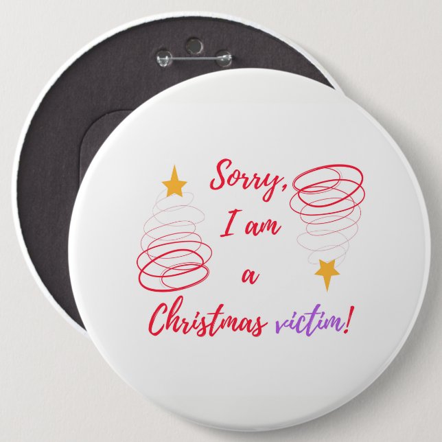 Merry Christmas 6 Cm Round Badge (Front & Back)