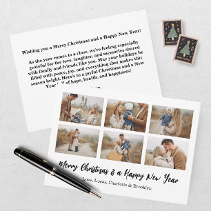 Merry Christmas 6 Photo Collage  Invitation