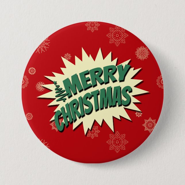 Merry Christmas 7.5 Cm Round Badge (Front)
