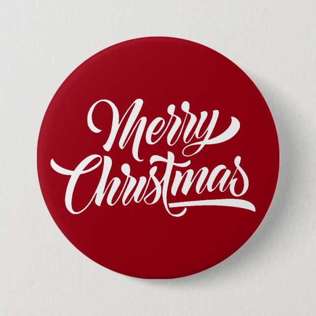 Merry Christmas 7.5 Cm Round Badge (Front)