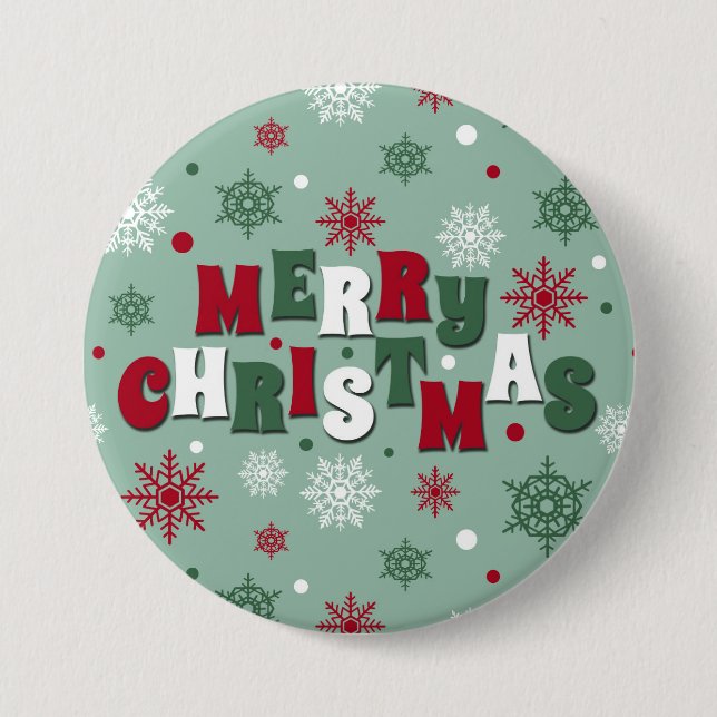 Merry Christmas 7.5 Cm Round Badge (Front)